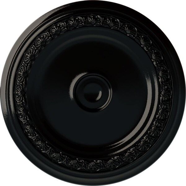 Ekena Millwork Carlsbad Ceiling Medallion (Fits Canopies up to 5 1/2"), 31 1/8"OD x 1 1/2"P, Black Pearl CM31CABPS - main